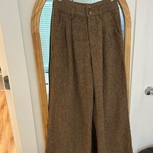 Men's Brown Striped Pants